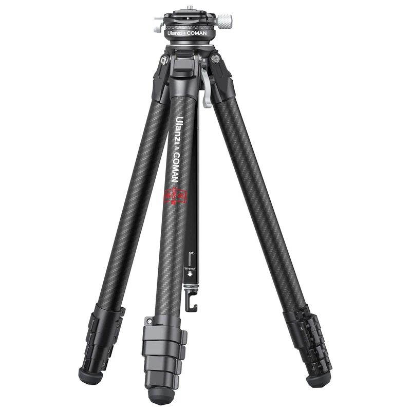 ULANZI & COMAN Zero Y Carbon Fiber Travel Tripod, with 360° Panorama Ball Head and Arca Swiss, Lightweight Tripod with Detachable Center Column, 18kg Load Capacity for All DSRL Cameras