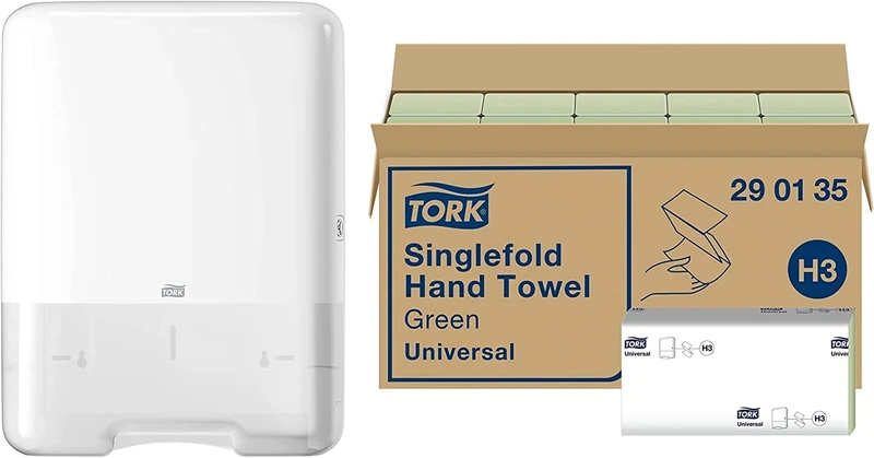 Tork Hand Towel Dispenser + Refill - H3 - Universal Paper Hand Towels (20x200 sheets)