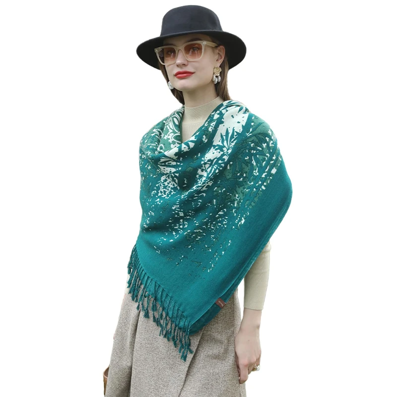 DANA XU Unisex's Pph2109 Pashmina Shawl, 86 Green, 9643 INCHES