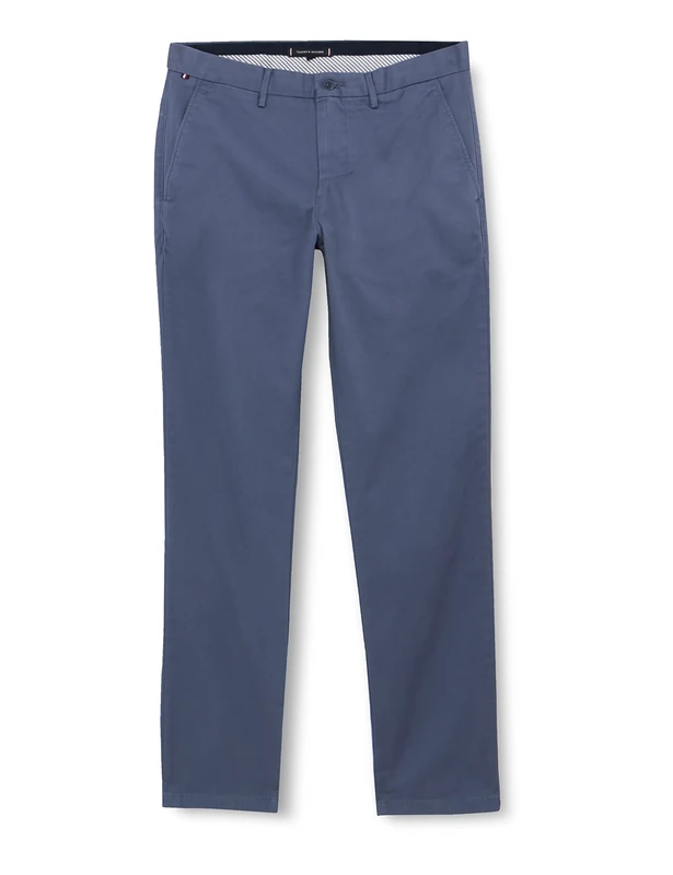 Tommy Hilfiger Men Denton Chino 1985 Pima Cotton Trousers, Blue (Faded Indigo), 40W / 29L