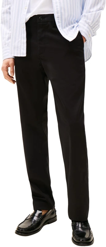 Tommy Hilfiger Men Denton Chino 1985 Pima Cotton Trousers, Black (Black), 32W / 30L