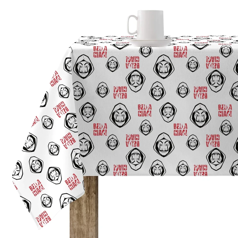 BELUM | Stain Resistant Tablecloth LCDP 04 B | Stain Resistant Tablecloth | Resinated Rectangular Table Tablecloth | Table Tablecloth | Kitchen Table Tablecloth | Home Table Tablecloth (250X140 cm)