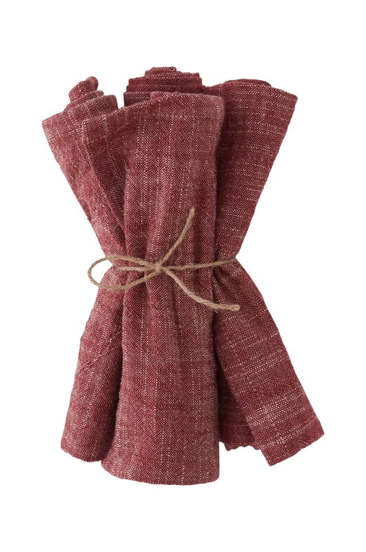 Ellos Home, Napkins Sally, Colour: Red, 40x40cm, Pack of 4