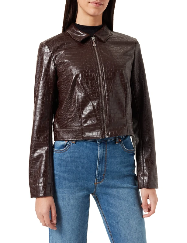 Comma Women's Jacke Jacket, Braun, 36