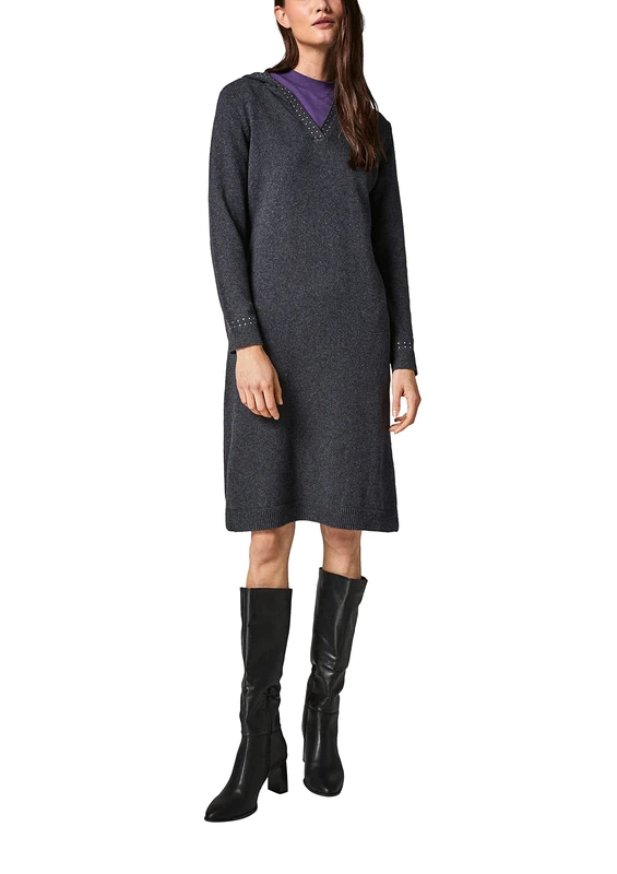 Comma Women's 2107031014 Dress, Grau, 42