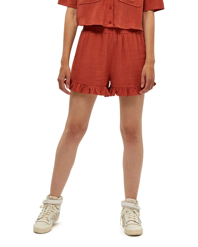 Desires Women's Jin Shorts 8876 Burnt Red XS - Image 1