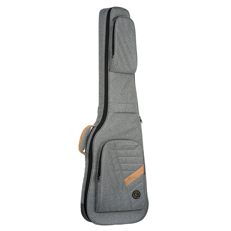 Ortega Guitars Deluxe Bass Gigbag - Electric Bass Bag - Height 122 cm - Width 37.5 cm - Cotton, Gray (OGBEB-DLX-GY)