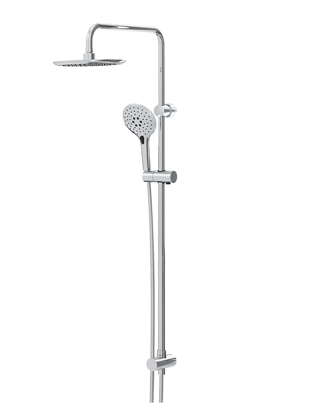 Bristan FLT C Rigid Riser Kit with Diverter, Chrome Plated