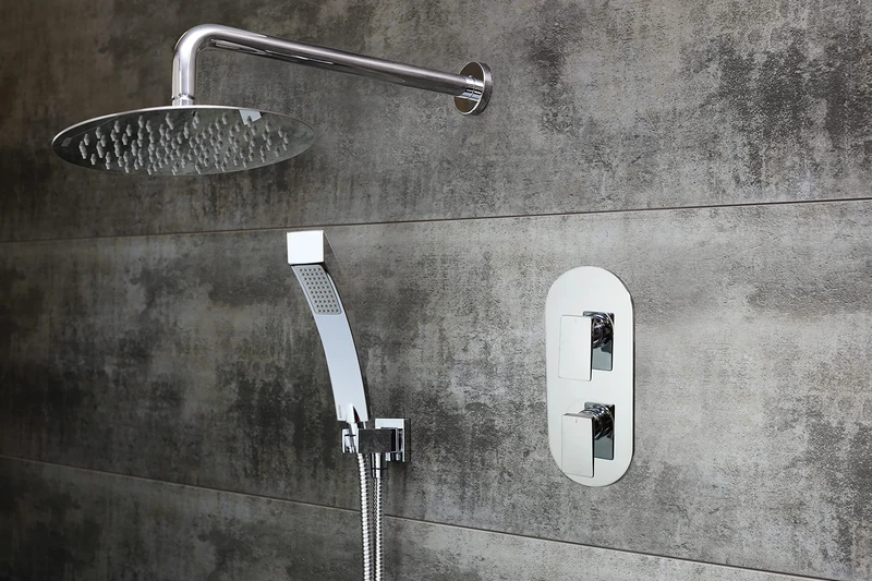 Bristan SHWR PK2 Sail Shower Pack with Fixed Head and Wall Outlet Handset Mixer, Chrome Plated