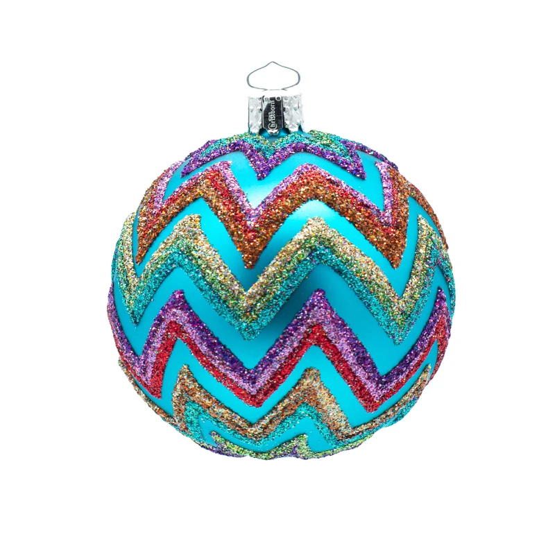 Christborn Zack 3/Ktn Christmas Bauble 8 cm Matt Aqua - Image 1