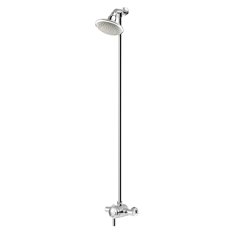 Bristan MINI2 TS1203 RR C Thermostatic Shower Valve with Rigid Riser Mixer, Chrome Plated