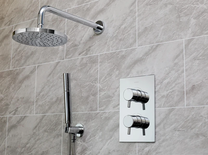 Bristan Prism, Mixer Showers, Complete Shower Kit with Rub Clean Technology, Wall Mounted, Chrome Finish