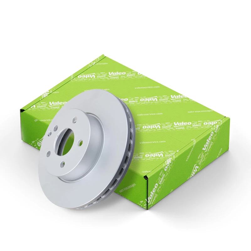 VALEO - Coatedbrake disc - 672637 - Box of 1 ventilated disc - Front axle - Similar to OE design and quality - Valeo, Braking expert since 1923
