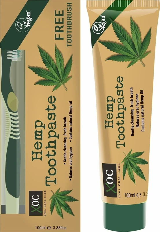 Xpel Oral Care Hemp Toothpaste with Free Toothbrush - Natural Care - Image 1