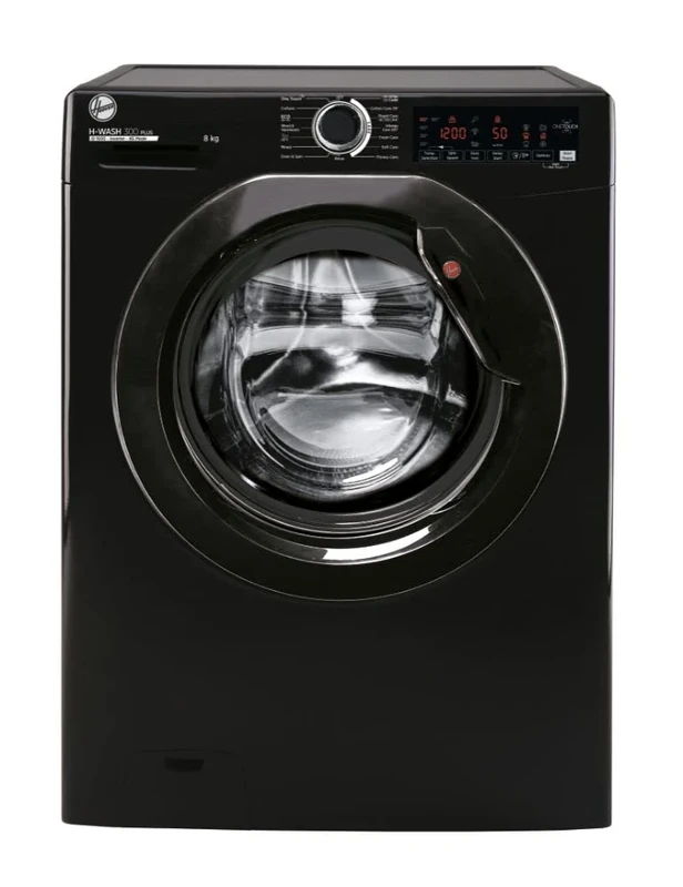 Hoover H-WASH H3W68BBE 8Kg 1600 Rpm, 16 Programmes, Water and energy auto adjusting, 4 Rapid Cycles, Black