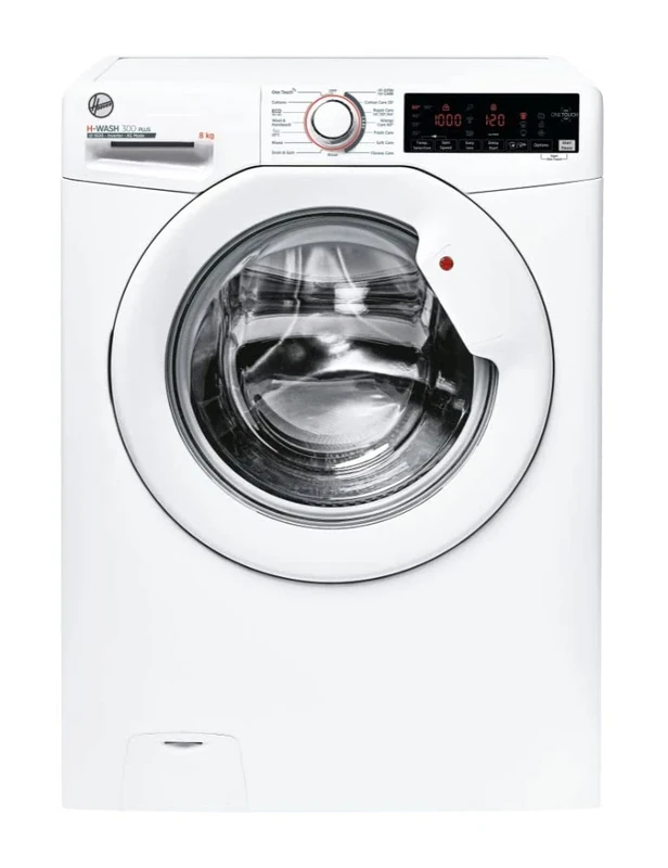 Hoover H-WASH H3W68TME 8Kg 1600 Rpm, 16 Programmes, Water and energy auto adjusting, 4 Rapid Cycles, White