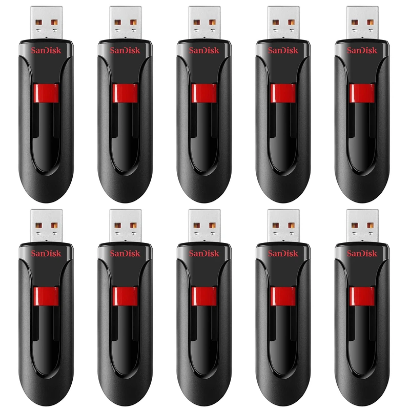 SanDisk Cruzer Glide 64GB USB Flash Drive USB 2.0-10 Pack
