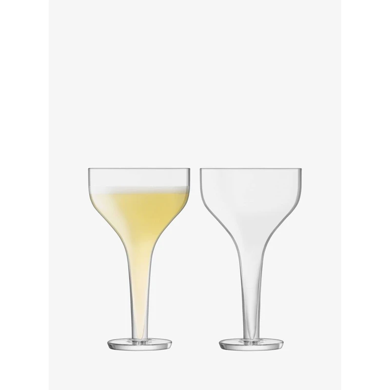 LSA International Epoque Cocktail Saucer 175ml Clear | Set of 2 | Mouthblown & Handmade Glass | EQ01 - Image 1