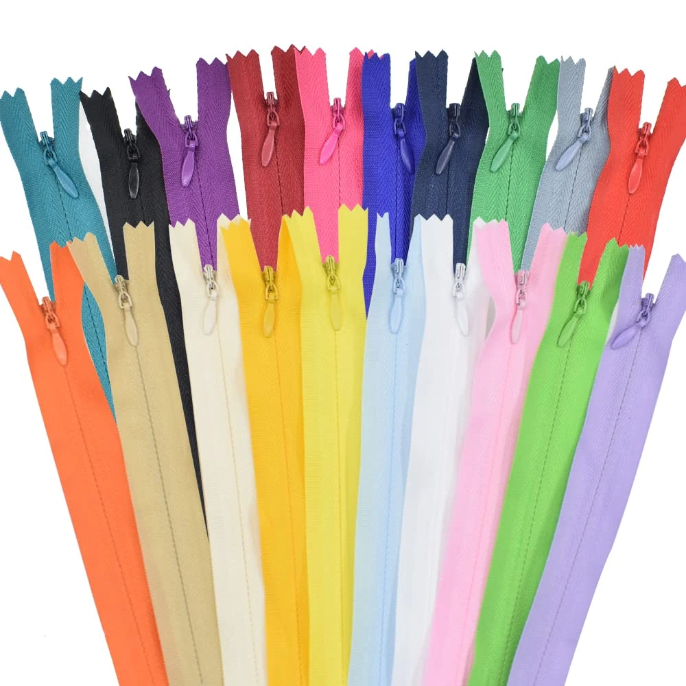 40Pcs Nylon Invisible Sewing Zippers, for DIY Handmade Garment Bags Home Textile Tailor Sewing Craft Sewer Crafter's Special 20 Color (40cm/15.7inch)