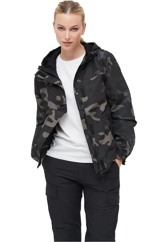 Brandit Women Summer Frontzip Windbrea, color: darkcamo, size: S
