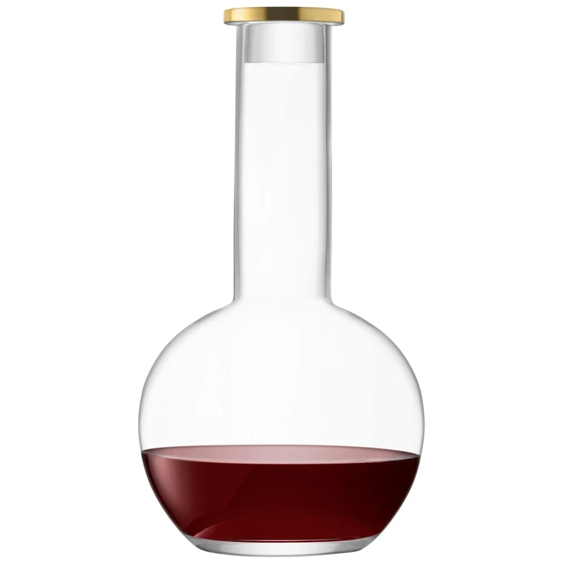 LSA International Luca Decanter & Stopper 1.5L Gold| 1 Unit | Mouthblown & Handmade Glass | LC06