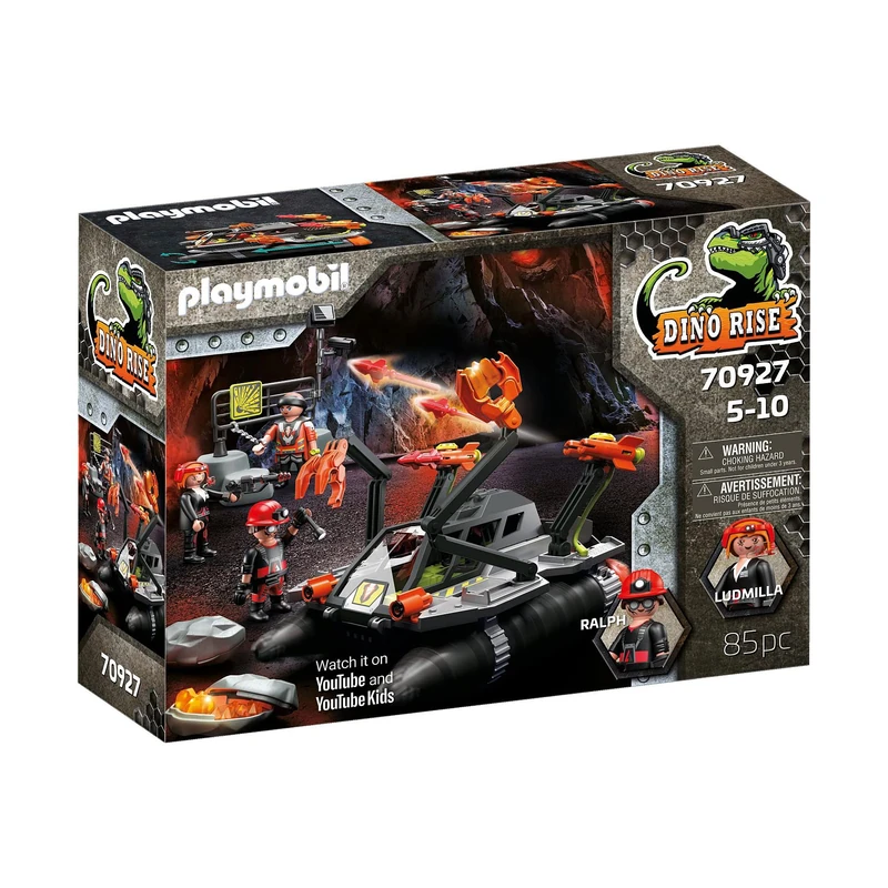 PLAYMOBIL Dino Rise 70927 Comet Corp. Demolition Drill, With Tunnelling Machine, Dinosaur Toy for Children Ages 5+ - Image 1