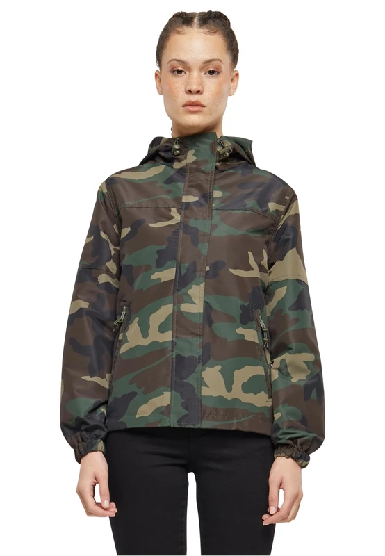 Brandit Women Summer Frontzip Windbrea, color: woodland, size: XXL