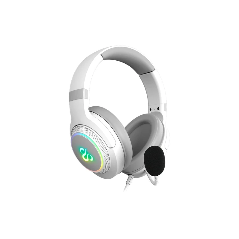 NEWSKILL Sobek 7.1 Ivory Wired Gaming Headphones, 7.1 Sound, USB, Noise Cancellation, Adjustable Omnidirectional Microphone, RGB, Adjustable Headband, PC/PS4/PS5/Mac White - Image 1