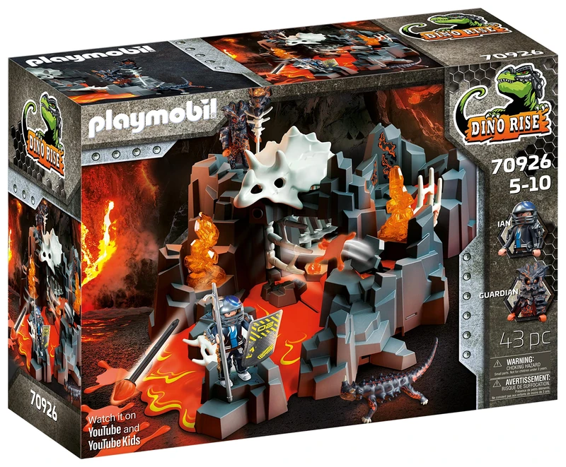 PLAYMOBIL Dino Rise 70926 Guardian of the Lava Mine, With Mechanical Traps, Dinosaur Toy for Children Ages 5+