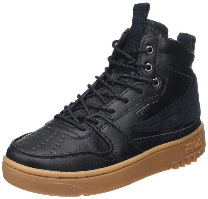 FILA Men's FXVENTUNO O mid Sneaker, Black, 9.5 UK