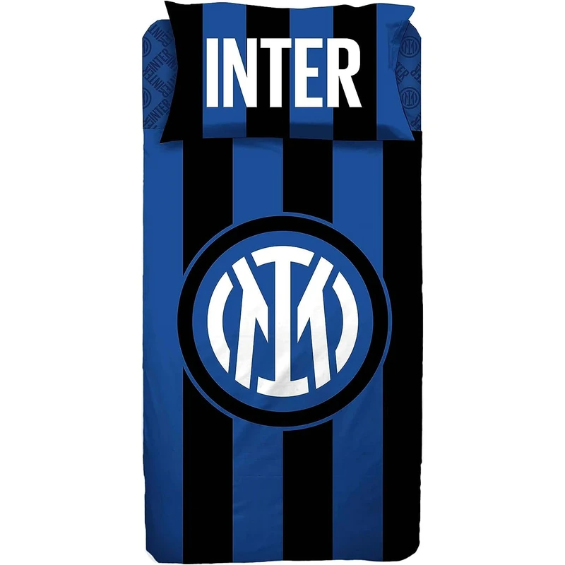 Inter 100% Cotton Single Bed Sheet Set, Top Sheet + Bottom Sheet + Pillowcase, 100% Cotton, Official Product