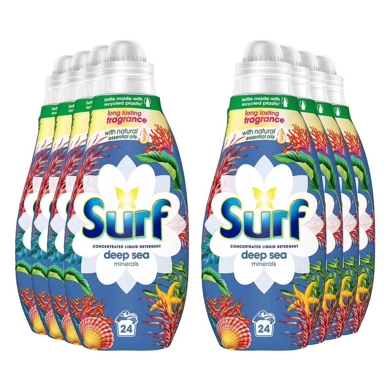 Surf Deep Sea Minerals Concentrated Liquid Laundry Detergent infused with natural essential oils for fresh and clean washing 8x 24 washes (192 washes)