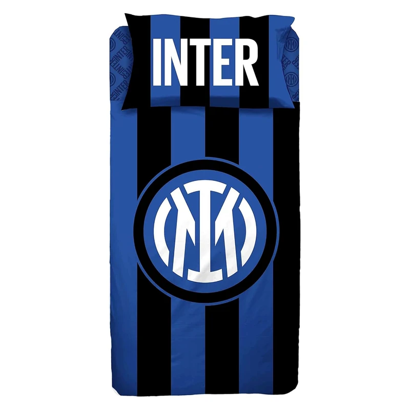 Inter, 100% Cotton Double Bed Sheet Set, Bed Set, Top Sheet + Fitted Sheet + Pillow Case, 100% Cotton, Official Product - Image 1