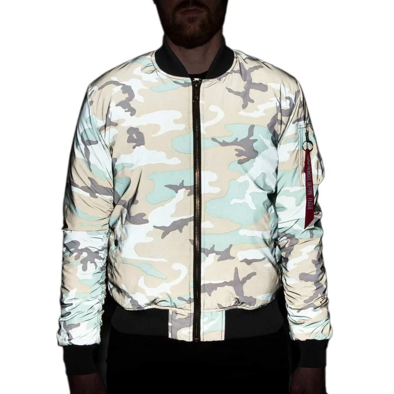 Alpha Industries MA-1 VF 59 Reflective Camo Bomber Jacket for Men Wdl 65