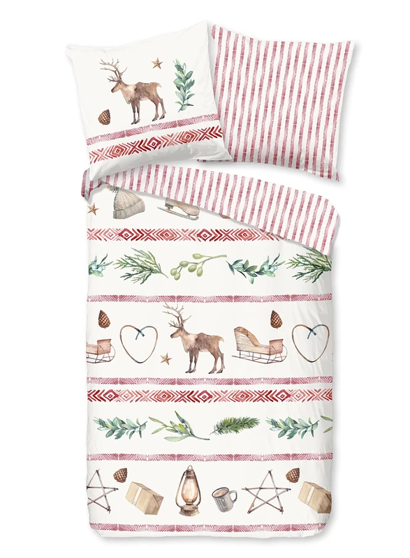 Good Morning 1-Person Duvet Cover 135 x 200 cm Flannel nr:30096 Off White