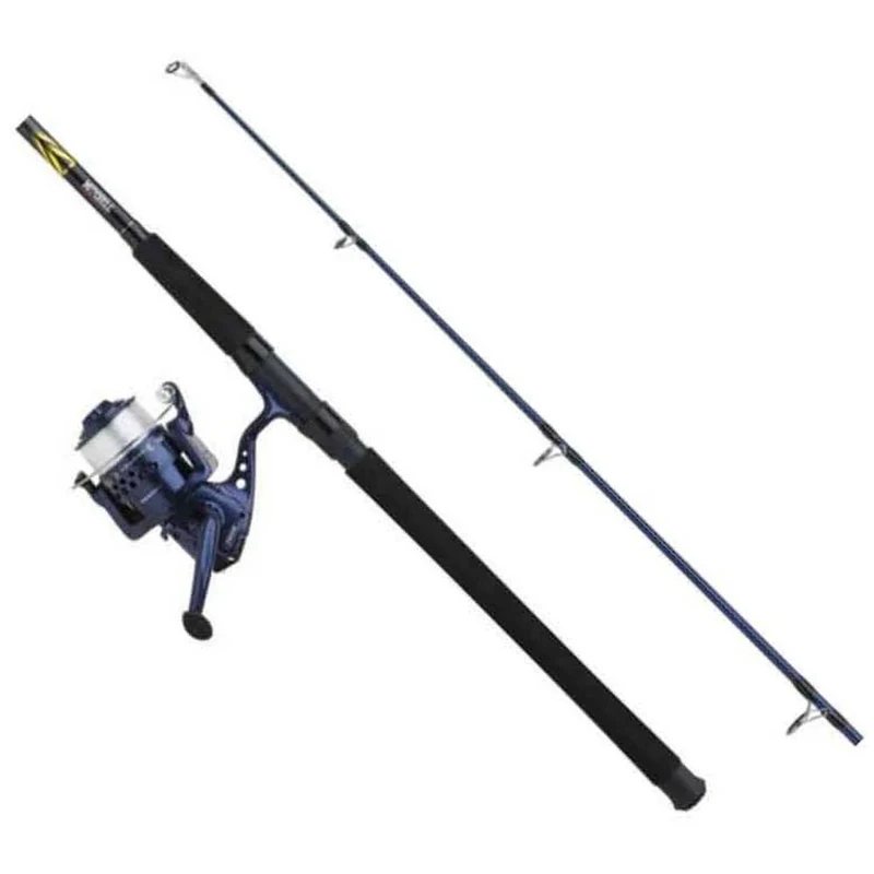 Mitchell Neuron Boat Combo Set, Rod and Reel Set, General Boat Fishing, Mackerel, Cod, Pollack and Herring, Includes Terminal Tackle and Spare Hooks, Ready to Fish, Unisex, Blue/Gold, 2.4m | 100-400g