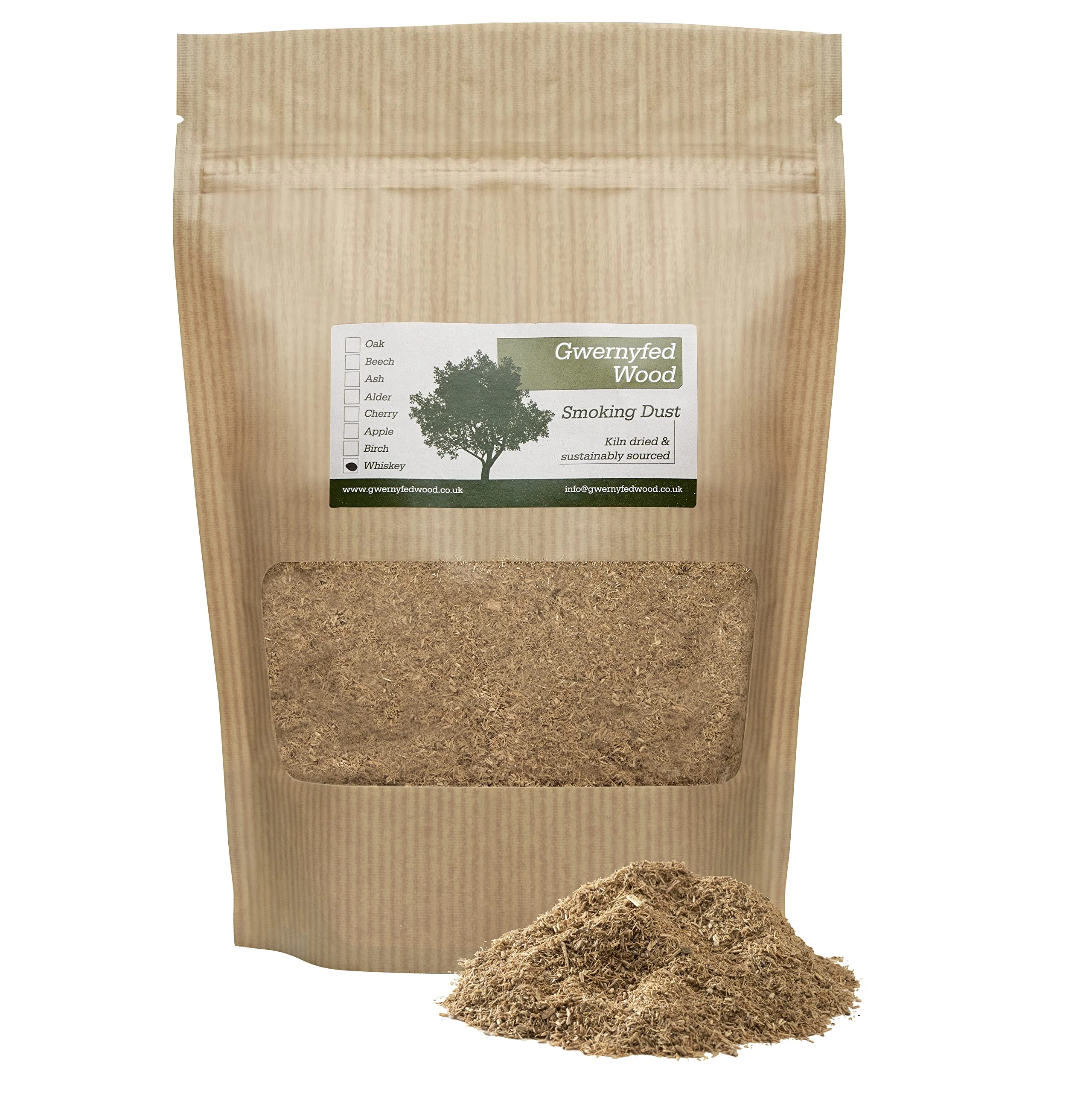 Fine Smoking/Smoker Dust for Cold Smokers 1.5 Litre. Milled to 0-1mm in Wales for a perfect, long smoke. Apple, Oak, Cherry, Whiskey Barrel, Alder & Beech. (Whiskey Barrel)