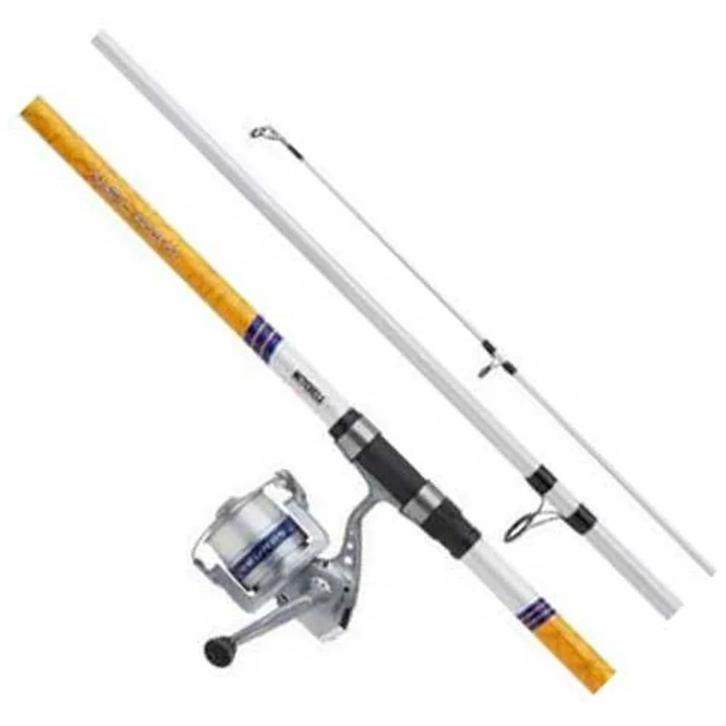 Mitchell Neuron Surf Combo Set, Fishing Rod and Reel Combo with Lures, Ready to Go Fishing, Spinning Combos, Sea - Surfcasting Fishing,Unisex, White/Silver/Orange, 3m | 100-200g