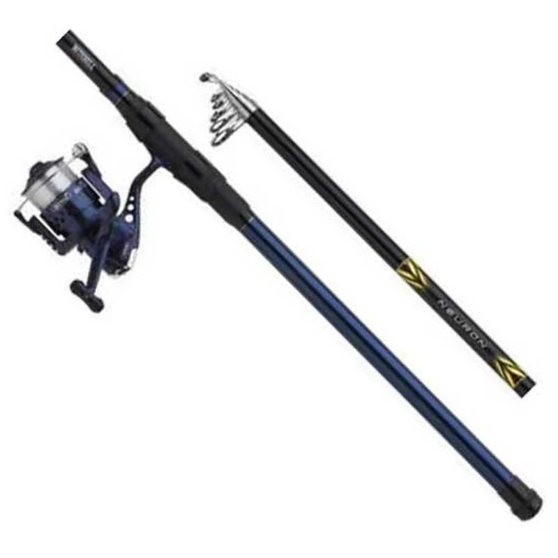 Mitchell Neuron Herring Combo, Telescopic Fishing Rod and Reel Combo, Sea Fishing, Boat, Herring, Corrosion Resistant, Includes Full Set of Tackle, Ready to Fish, Unisex, Blue/Gold, 3m | 30-80g - Image 1