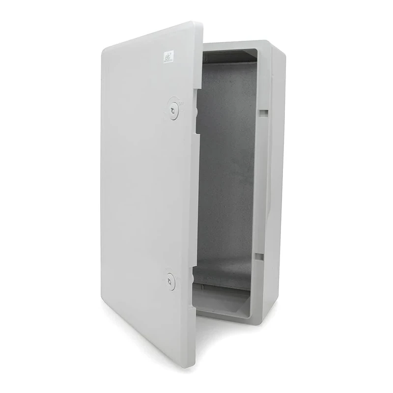 ELS Elektrotechnika Industrial Cabinet IP65 Galvanised Mounting Plate Locking Door with All-Round Seal Wall Housing Empty Housing ABS Plastic Empty Cabinet 430 x 660 x 210