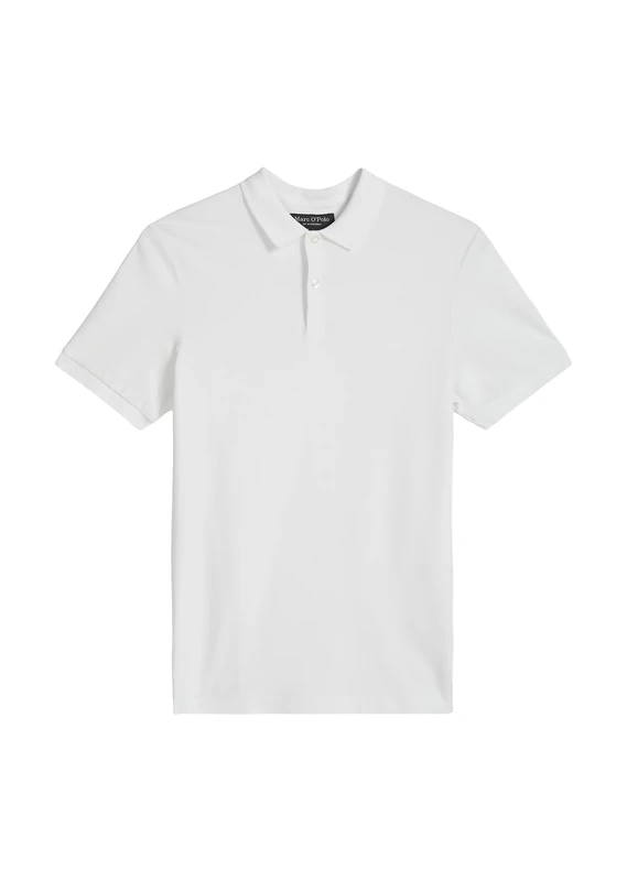 Marc OߴPolo Men's Shaped Fit Short Sleeve Polo Shirt with Stretch, White (White), M