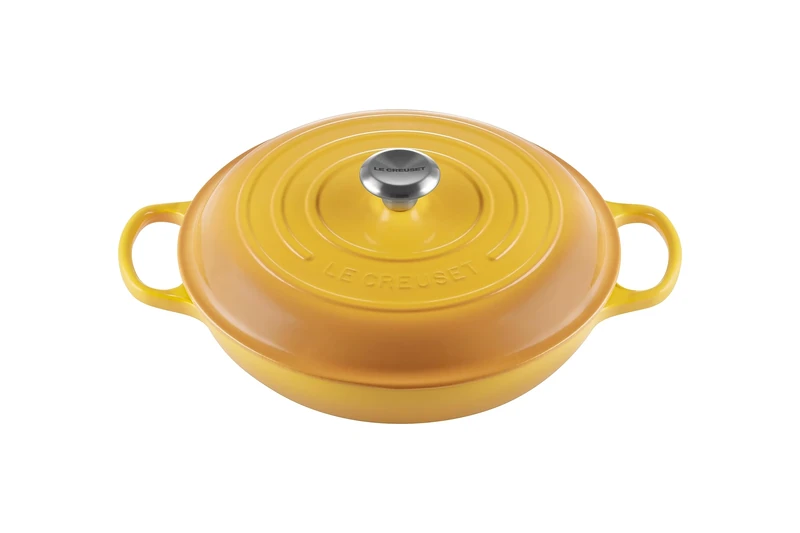 LE CREUSET Signature Sh.Casserole/braiser 30cm Nectar SS Knob