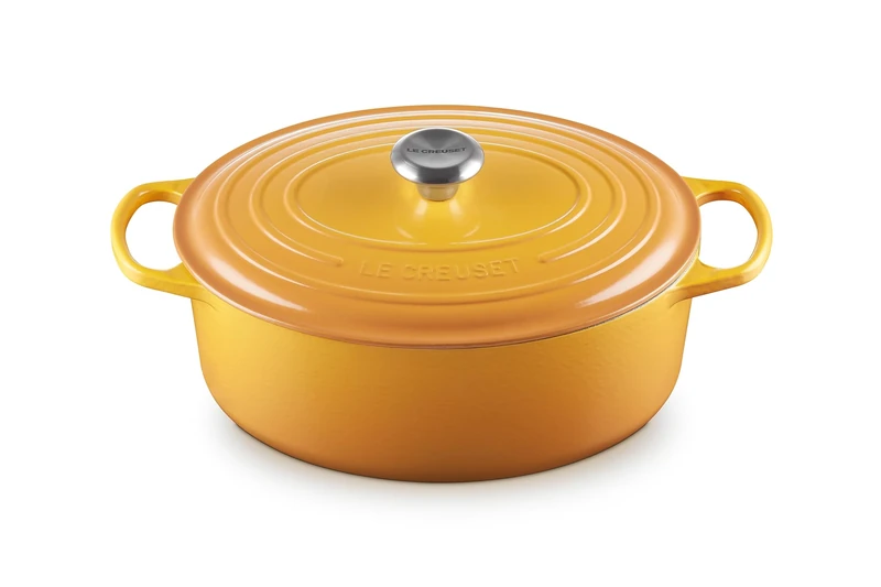 Le Creuset Signature Enamelled Cast Iron Oval Casserole Dish with Lid, 31 cm, 6.3 Litre, Nectar, 21178316724430