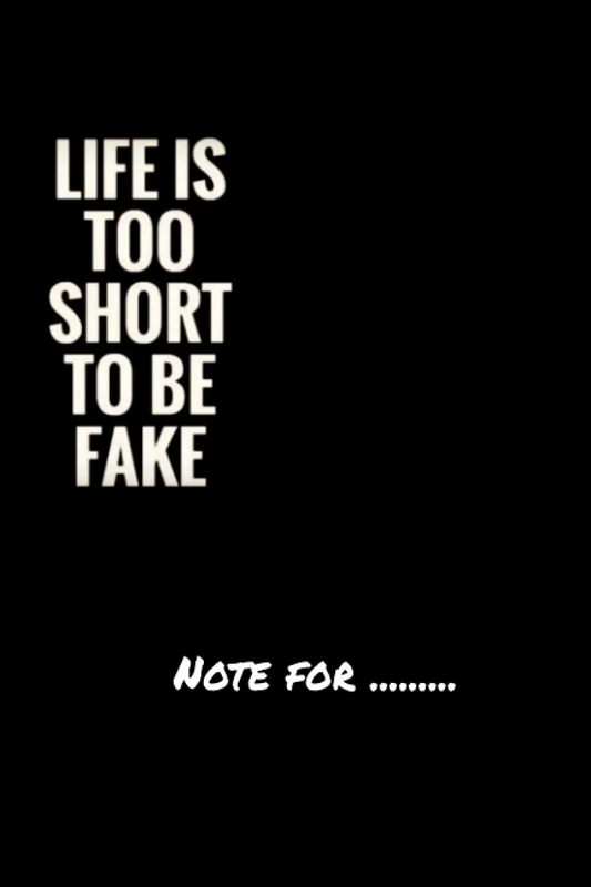 xkchgiur628 life is too short to be fake - 120 pages College Ruled Notebook Lined School Journal for girl boy teen