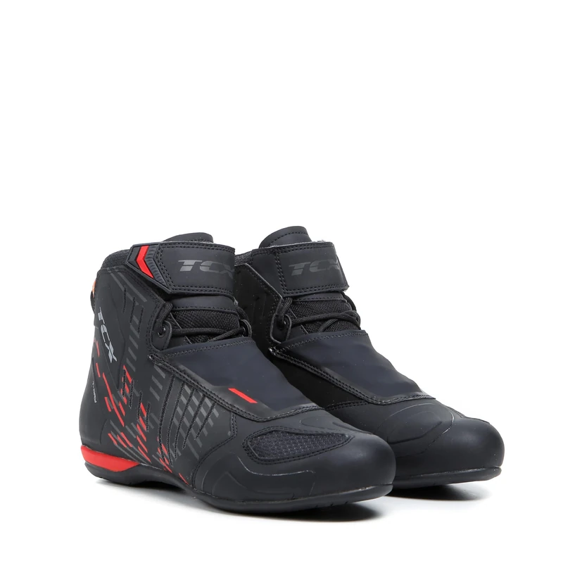 TCX R04D AIR Men's Motorcycle Boots - Breathable Mesh Black/Red