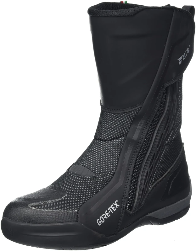 TCX - Airtech 3 GTX, Men's Touring Boot, Waterproof Motorcycle Boot with Gore-Tex Membrane, Breathable Fabric and Microfiber Upper, Zip and Velcro Closure, Black