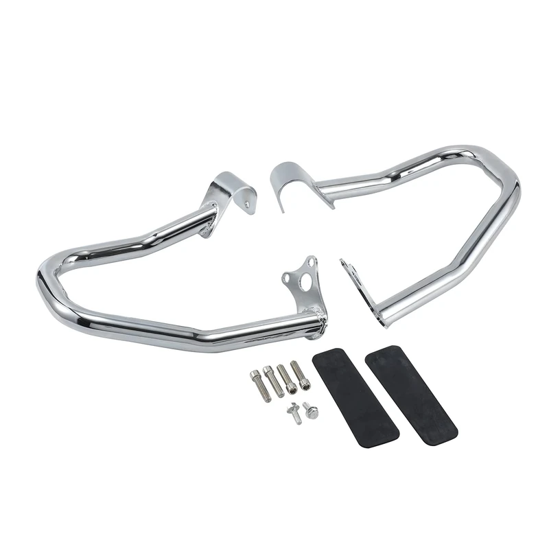 Highway Bar Engine Guard Crash Bar Kit Compatible with Indian Scout+Scout Sixty 2015-2020 (Chrome)