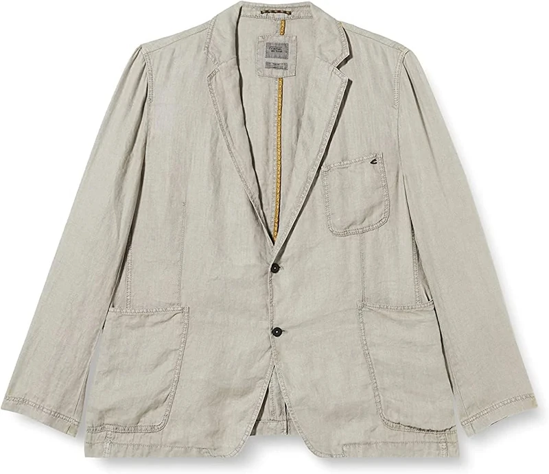 camel active Men's 444150/7I13 Casual Blazer, Khaki, 56