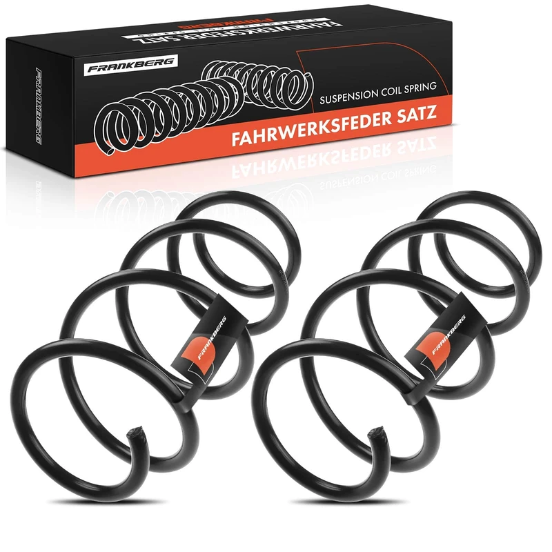 Frankberg 2x Coil Spring Front Compatible with A3 Convertible 8P7 2008-2013 Altea 5P1 2007-2021 Altea XL 5P5 5P8 2007-2021 Leon 1P1 2010-2012 Replace# 1K0411105BF