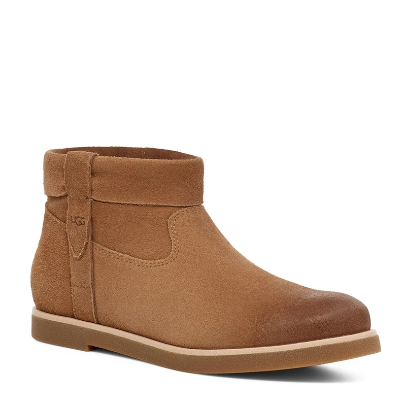 UGG Women's Josefene Cuff Boot - Suede, Lapel, Zipper, Size 6